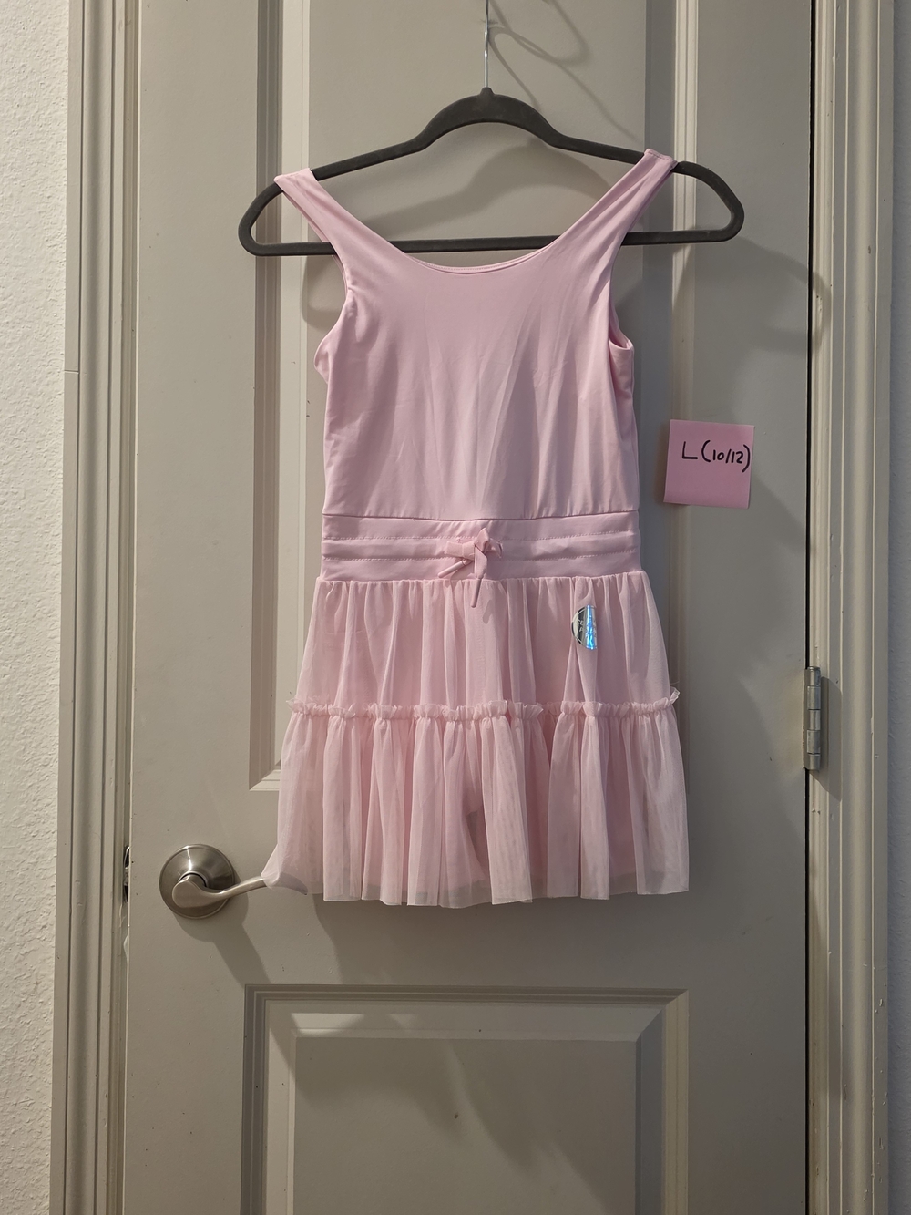 Girls Pink Tulle Ballet Dress with Bow